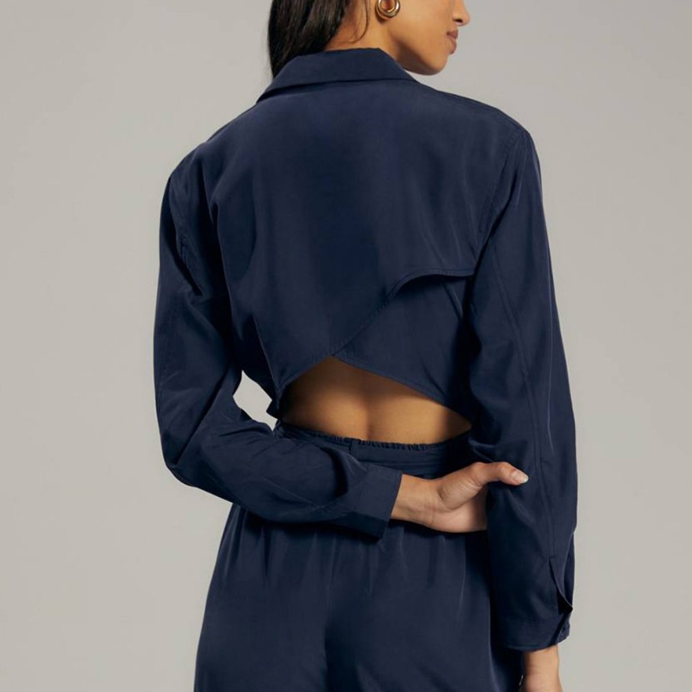 HTF Anthropologie Cut-Out Wide-Leg Jumpsuit - Picture 5 of 6